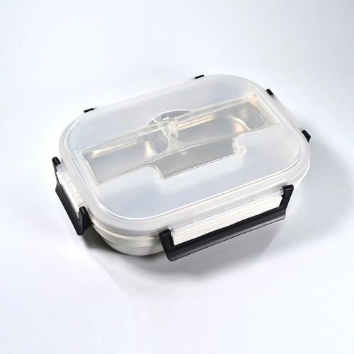 Re-Heat 304 Stainless Steel Lunch Box – (Pack of 1, White)